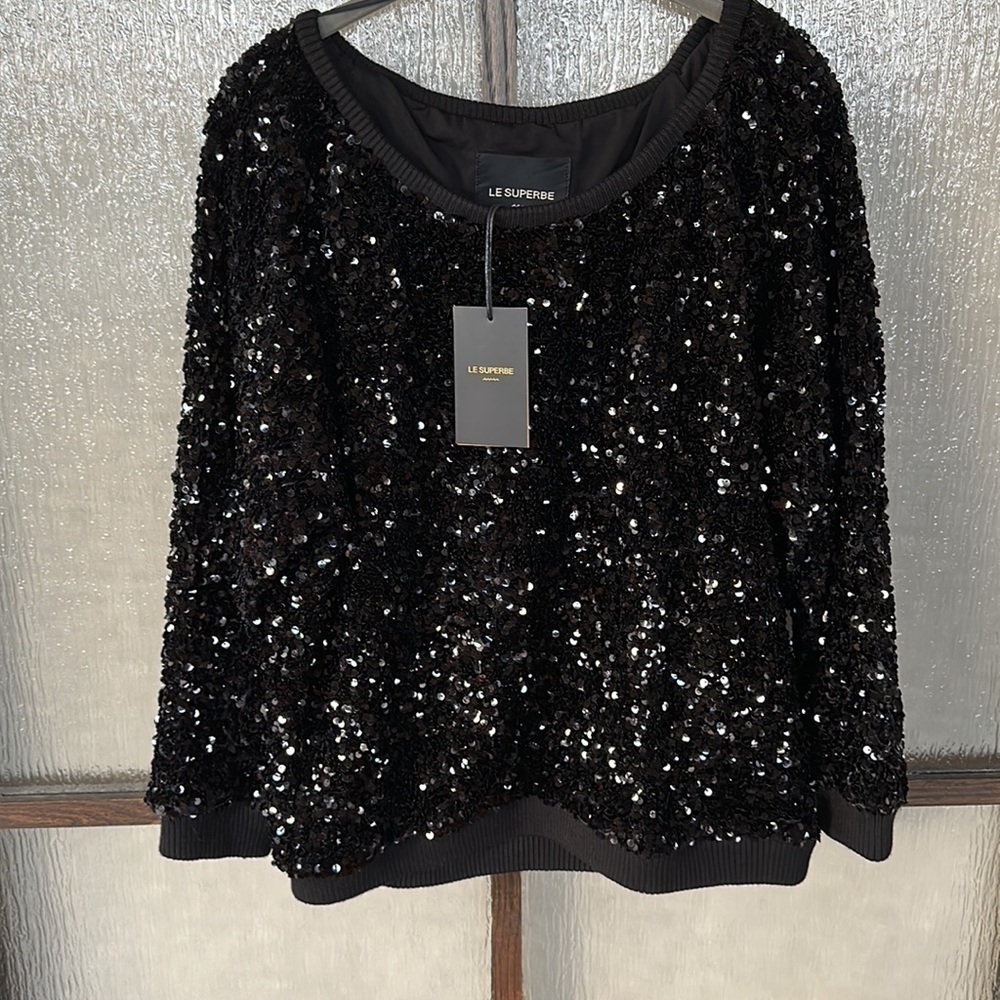 Le Superbe ‘Frolic Room’ sequin top in size small NWT - Picture 2 of 10
